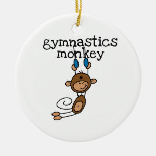 Gymnastikapa Julgransprydnad Keramik