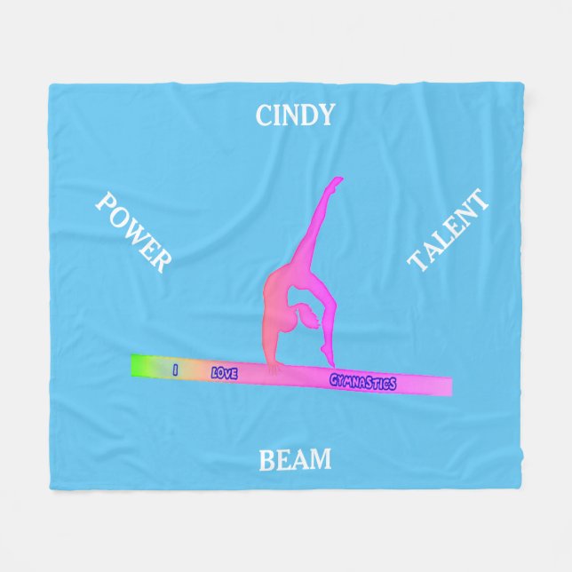 Gymnastikbalkfilt. Anpassningsbar. Fleecefilt (Framsidan (Horisontell))