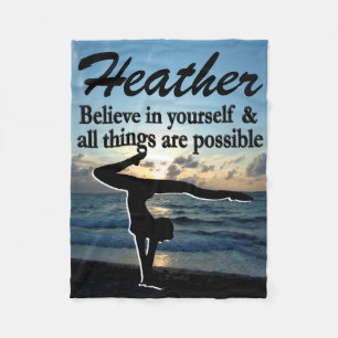 GYMNASTIKBLANKET FÖR INSPIRERANDE PERSONLIG FLEECEFILT