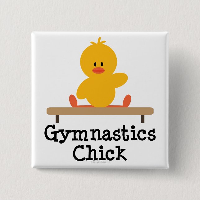 Gymnastikchicken knäppas knapp (Framsida)