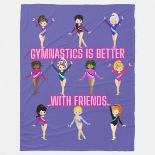 Gymnastiken är bättre för vänner fleecefilt