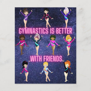 Gymnastiken är bättre för vänner flygblad