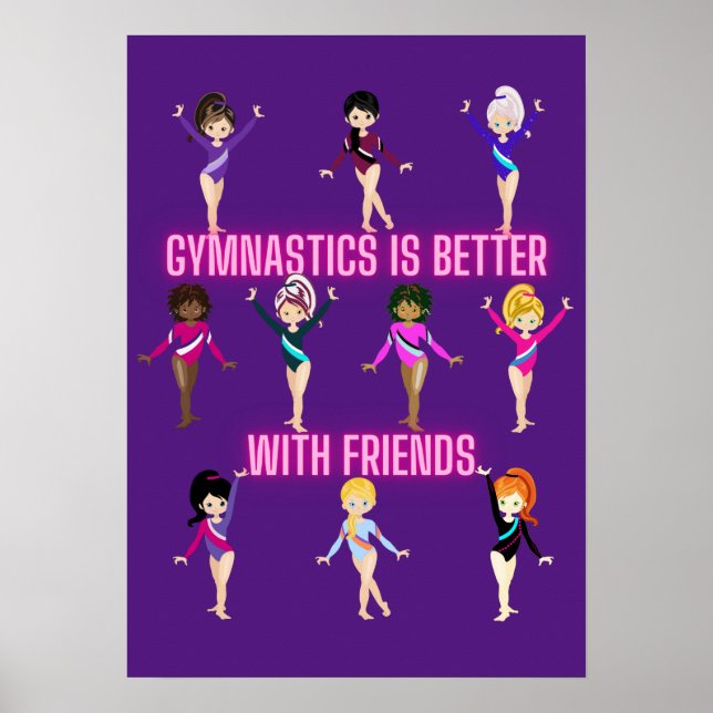 Gymnastiken är bättre för vänner poster (Framsidan)