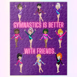 Gymnastiken är bättre för vänner pussel<br><div class="desc">Gymnastiken är bättre med Vänner i nyare rosa,  med 10 snygga gymnastik med många olika hår,  öga,  hud och färg.</div>