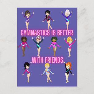 Gymnastiken är bättre för vänner vykort
