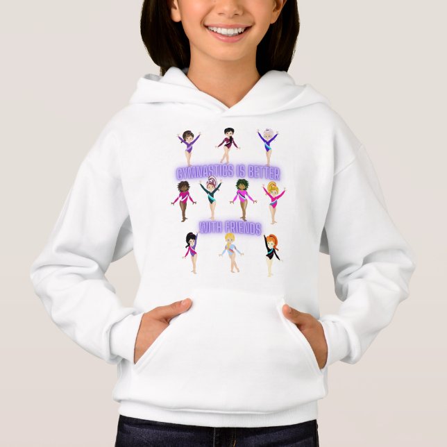 Gymnastiken är bättre med Friends Hoodie T Shirt (Framsida)