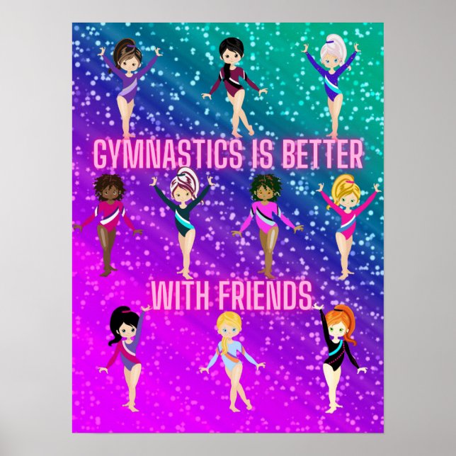 Gymnastiken är bättre med Gnistran Vänner på Toppe Poster (Framsidan)