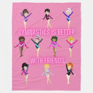 Gymnastiken är bättre med vännernas Söt inom Rosan Fleecefilt