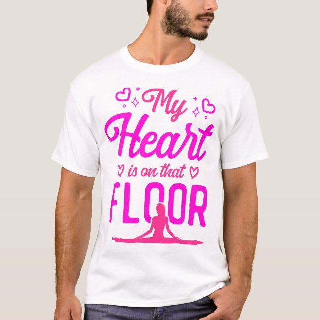 Gymnastiken är min hjärna på Golv Mamma T Shirt (Framsida)