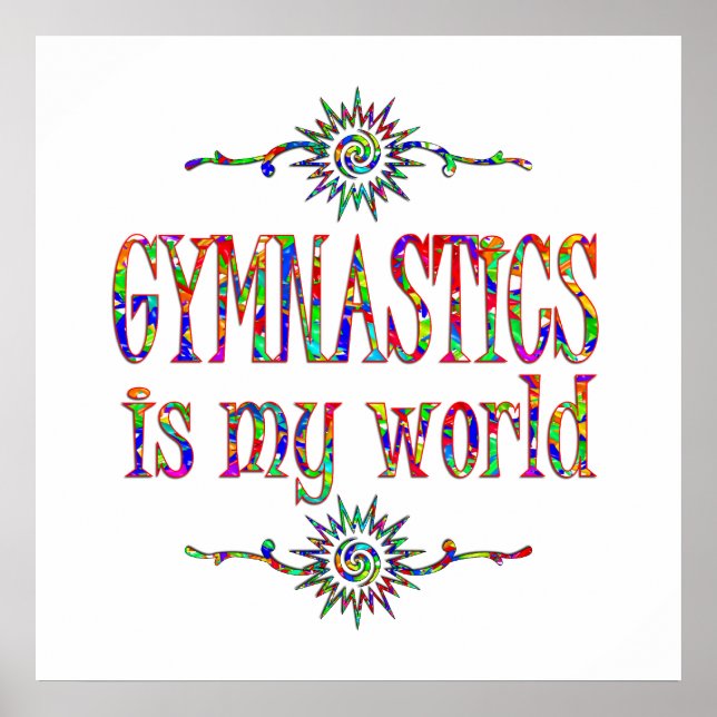 Gymnastiken är min värld poster (Framsidan)