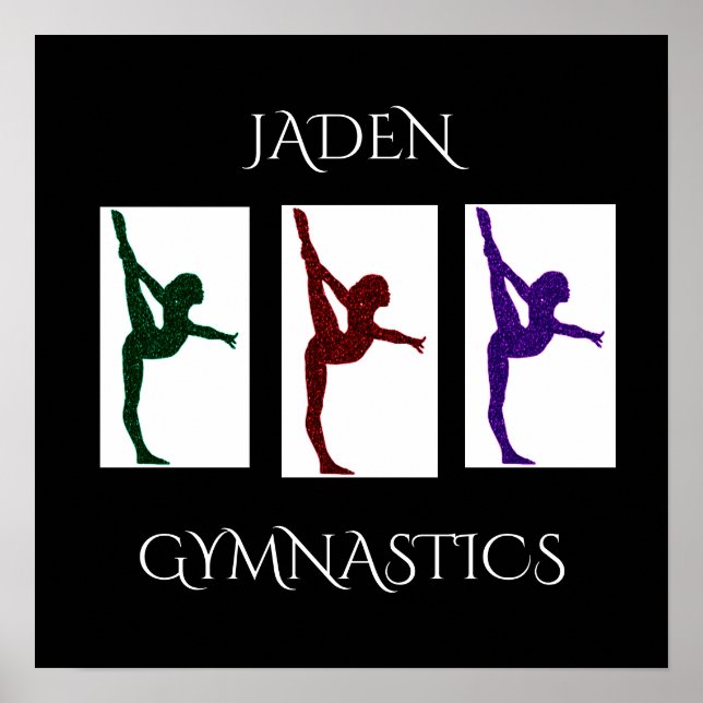 Gymnastiken poster med personlig namn. (Framsidan)