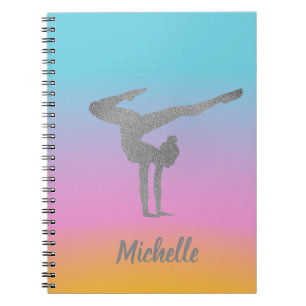 Gymnastikfärgad Glitter Anteckningsbok
