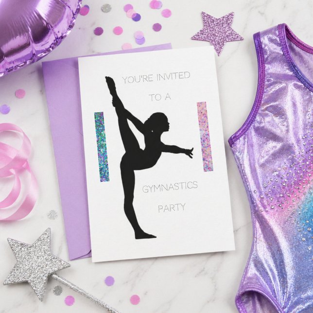 Gymnastikfestinladan Inbjudningar (Gymnastics party Invite)