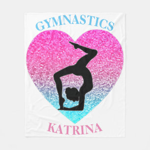 Gymnastikfilt med gymnastens namn fleecefilt