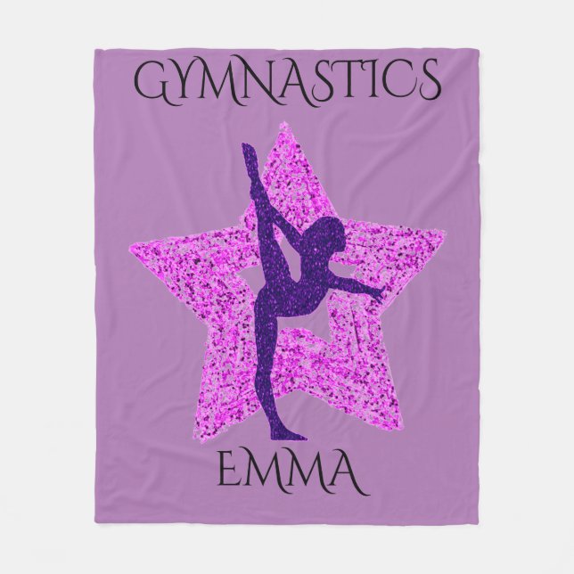 Gymnastikfiltar med personlig namn. fleecefilt (Framsidan)