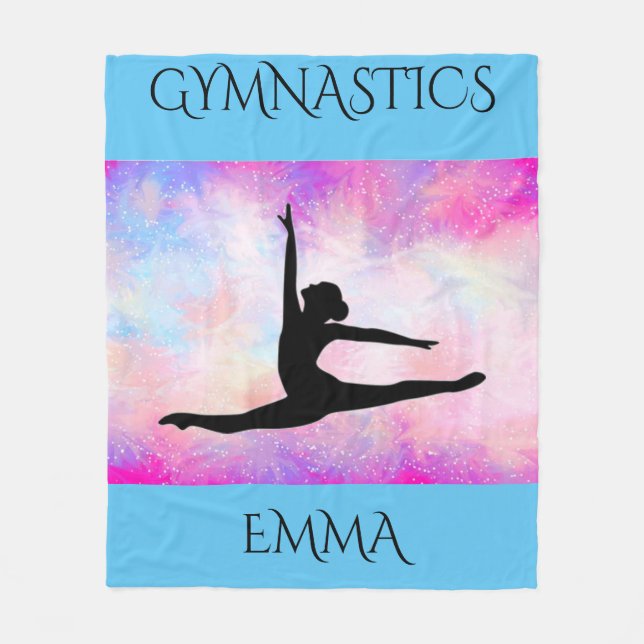 Gymnastikfiltar med personlig namn. fleecefilt (Framsidan)