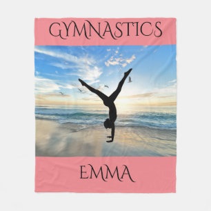 Gymnastikfiltar med personlig namn. fleecefilt