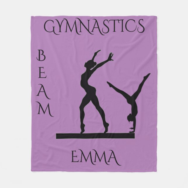 Gymnastikfiltar med personlig namn. fleecefilt (Framsidan)