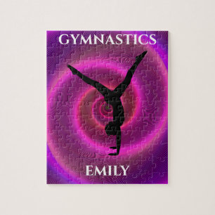 Gymnastikflicka pussel med namn.