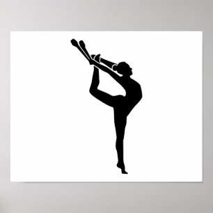 Gymnastikflickakvinna Poster