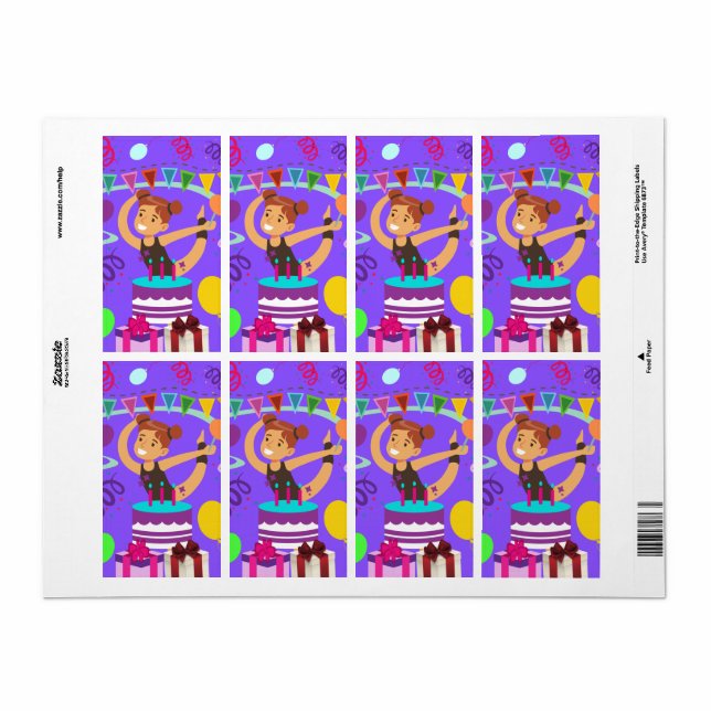 GymnastikFödelsedagsfest Fraktsedel (Helt Ark)