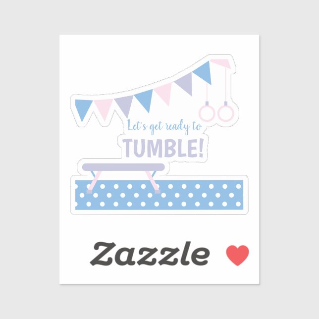 GymnastikFödelsedagsfest Klistermärken (Ark)