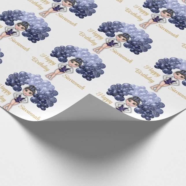 GymnastikFödelsedagsfest med Blue Balloon Arch Presentpapper (Hörn)