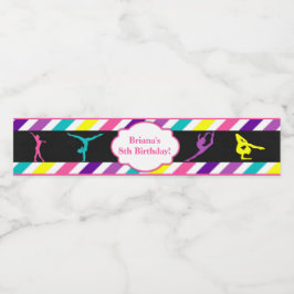 GymnastikFödelsedagsfest Vattenflaska Etikett