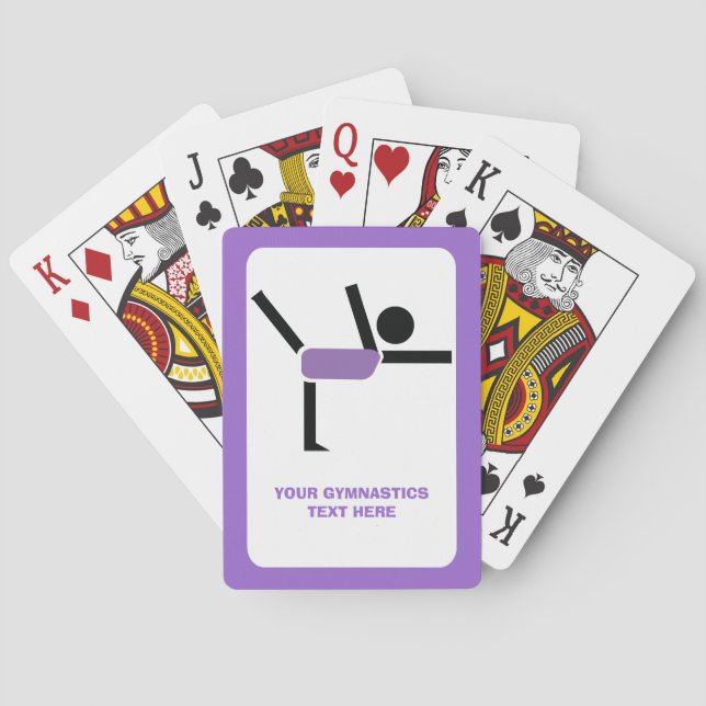 Gymnastikgåvor, gymnastik, anpassningsbar spelkort (Baksidan)