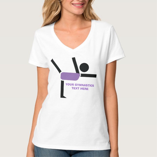 Gymnastikgåvor, gymnastik, anpassningsbar tee shirt (Framsida)