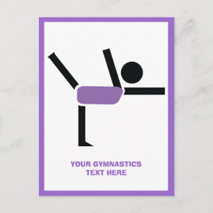 Gymnastikgåvor, gymnastikgymnastik, lodrät vykort