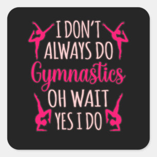 Gymnastikgymnast Gymnastic Sports Kärlek Fyrkantigt Klistermärke