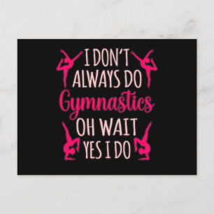 Gymnastikgymnast Gymnastic Sports Kärlek Meddelande Vykort