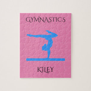 Gymnastikgymnastpussel. Personlig namn. Pussel