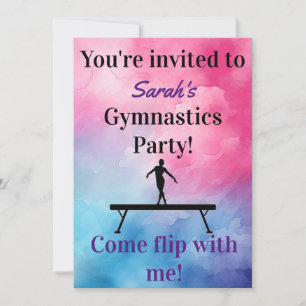 Gymnastikinbjudan på födelsedagen   Gymnastics Par