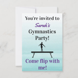 Gymnastikinbjudan på födelsedagen   Gymnastics Par Inbjudningar