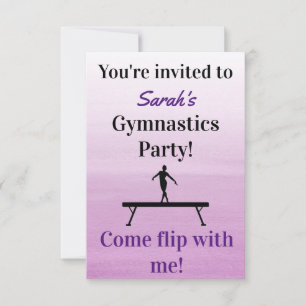 Gymnastikinbjudan på födelsedagen   Gymnastics Par Inbjudningar