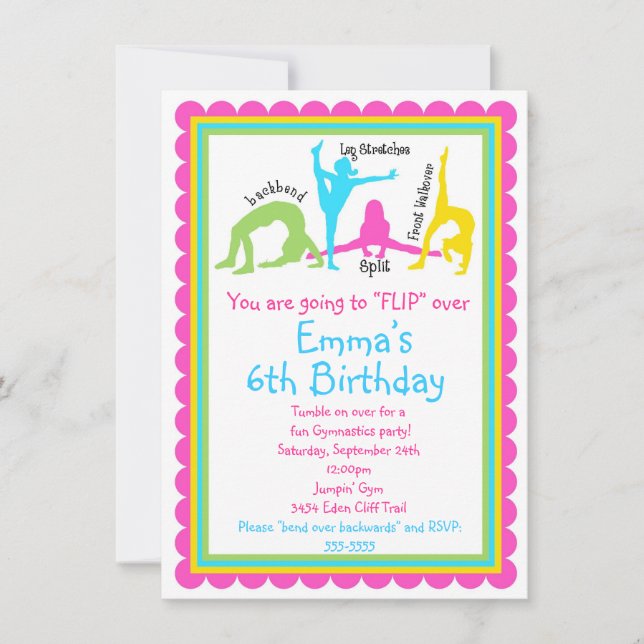 Gymnastikinbjudningar Inbjudningar (Framsida)