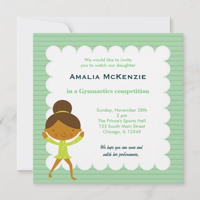 Gymnastikkonkurrens Inbjudningar (Framsida)