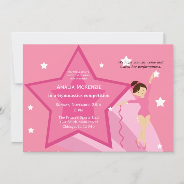 Gymnastikkonkurrens Inbjudningar (Framsida)