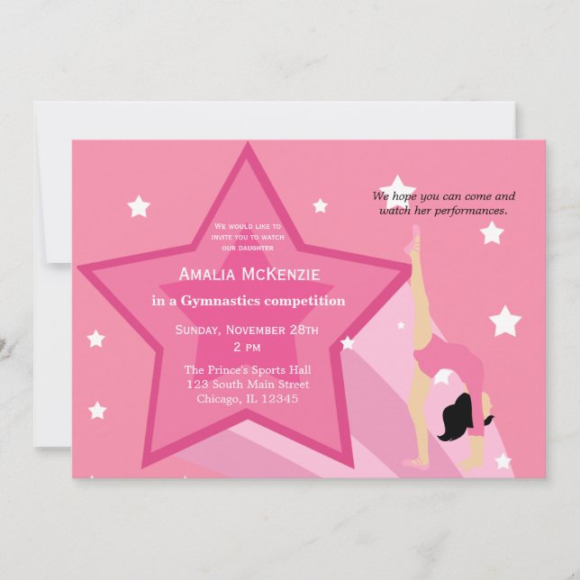Gymnastikkonkurrens Inbjudningar (Framsida)