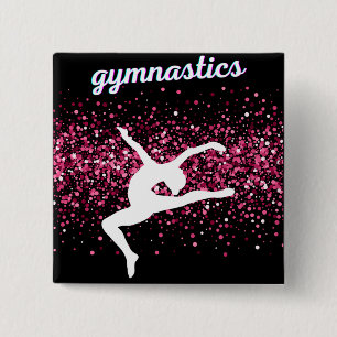 Gymnastikläder Rosa Glitter Knapp