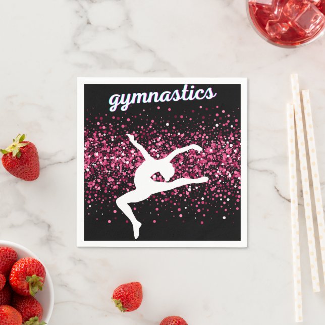 Gymnastikläder Rosa Glitter Pappersservett (Insitu)