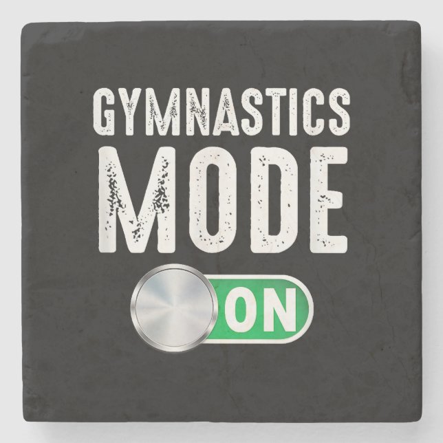 Gymnastikläge På Cool Gymnast Athlete Stenunderlägg (Framsidan)