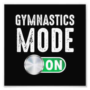 Gymnastikläge På Cool Gymnast Atlet Tränare Fototryck