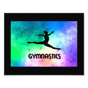 Gymnastikomkopplare, vattenfärg i läder fototryck