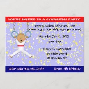 Gymnastikparty Inbjudningar