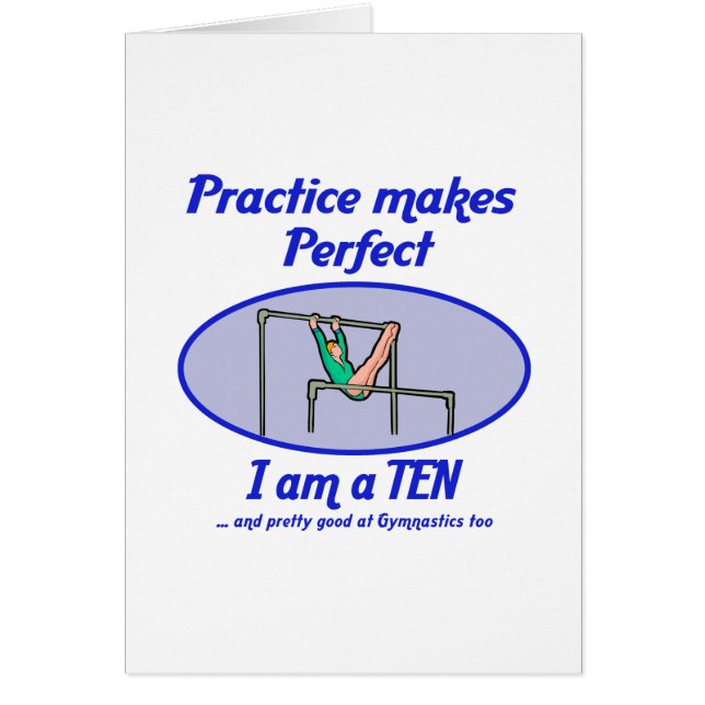 Gymnastikperfekt 10 hälsningskort (Framsidan)