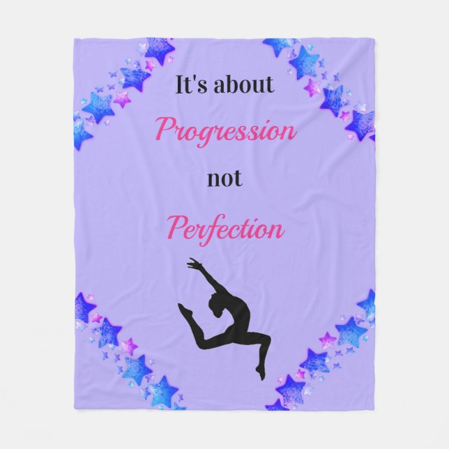 Gymnastikprogression, ej förebyggande motivation fleecefilt (Framsidan)