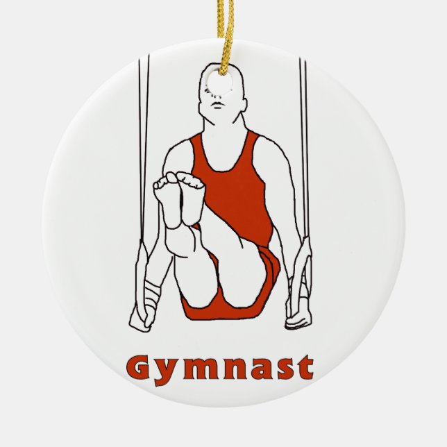 Gymnastikprydnad Julgransprydnad Keramik (Framsidan)